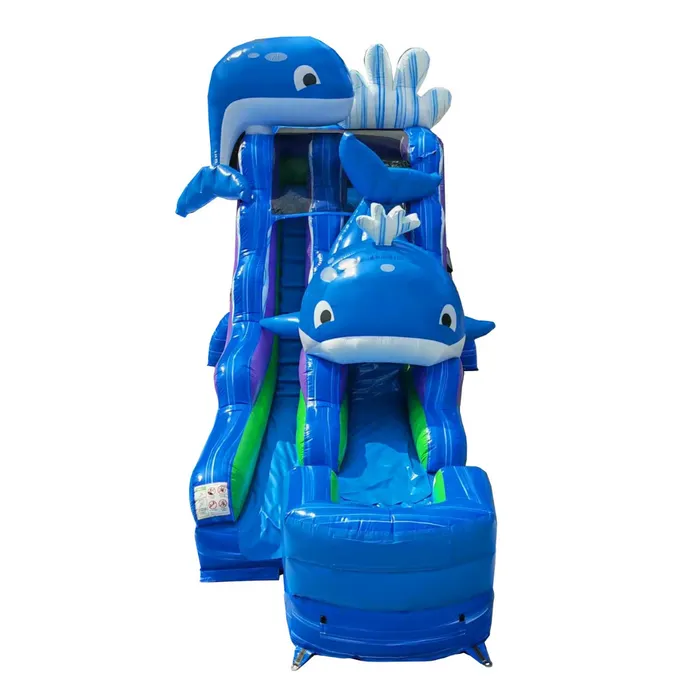 15' Foot Inflatable Whale Water Slide — photo 3 of 6
