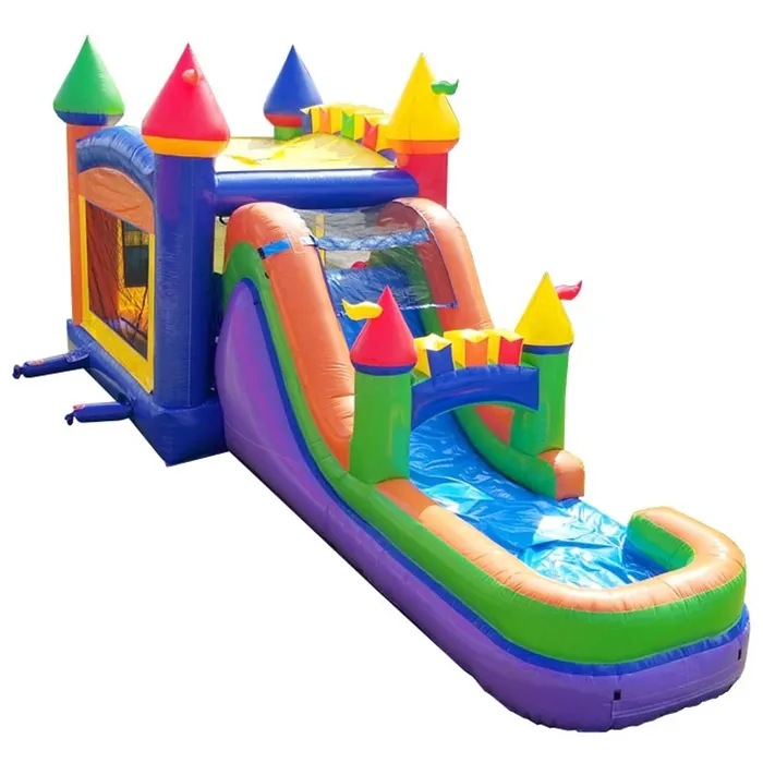 Mega Rainbow Water Slide Bounce House Combo — photo 3 of 4