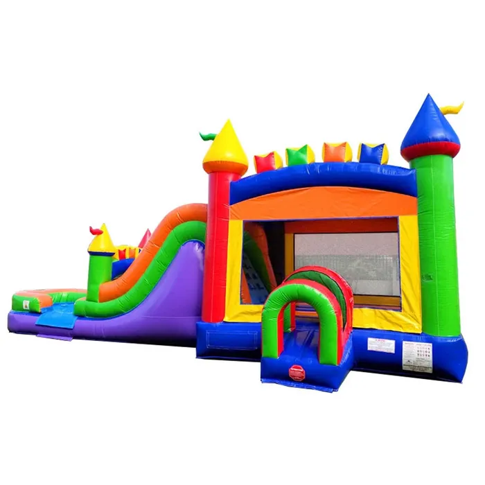 Mega Rainbow Water Slide Bounce House Combo — photo 2 of 4